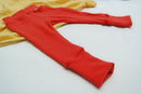 Mitwachs-Hose für Babys Kleinkinder 74/80 aus 100% Upcycling Kaschmir in Korallorange - Jawoll Baby