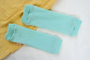 Tragestulpen Beinstulpen Babylegs in Mint Upcycling aus Wolle natürlicher Sonnenschutz im Sommer für Babys 0-6 M in der Trage