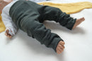 Mitwachs-Hose für Babys 50/56 aus Upcycling Wolle in Dunkelgrün - Jawoll Baby