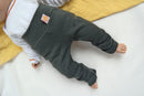 Mitwachs-Hose für Babys 50/56 aus Upcycling Wolle in Dunkelgrün - Jawoll Baby