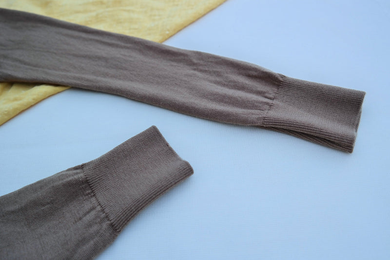 Leggings Kleinkinder 98/104 aus 100% Upcycling Wolle in Karamell-Braun