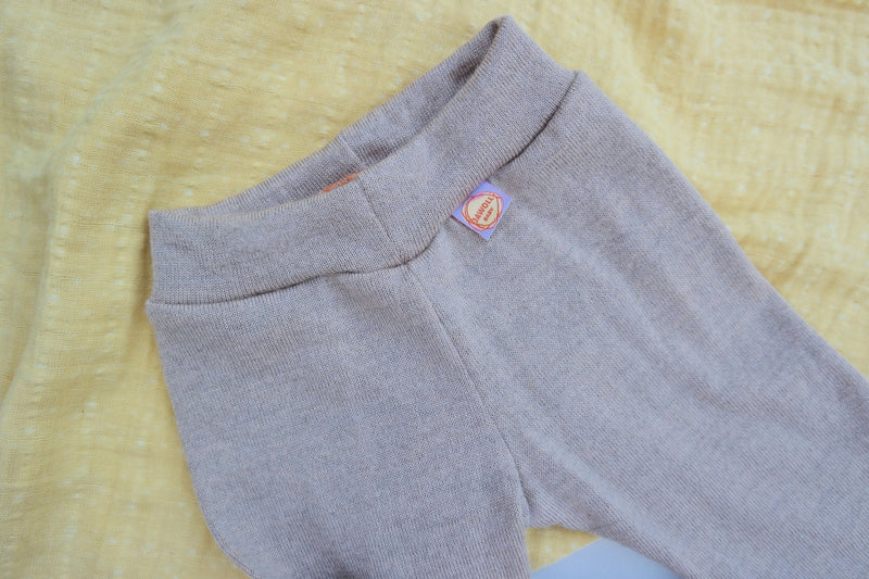 Leggings für Kleinkinder 86/92 aus 100% Upcycling Wolle in Beige