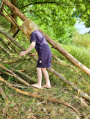 Unisex-Kleid Longshirt 110/116 aus 100% Upcycling Merinowolle in Beige - Jawoll Baby