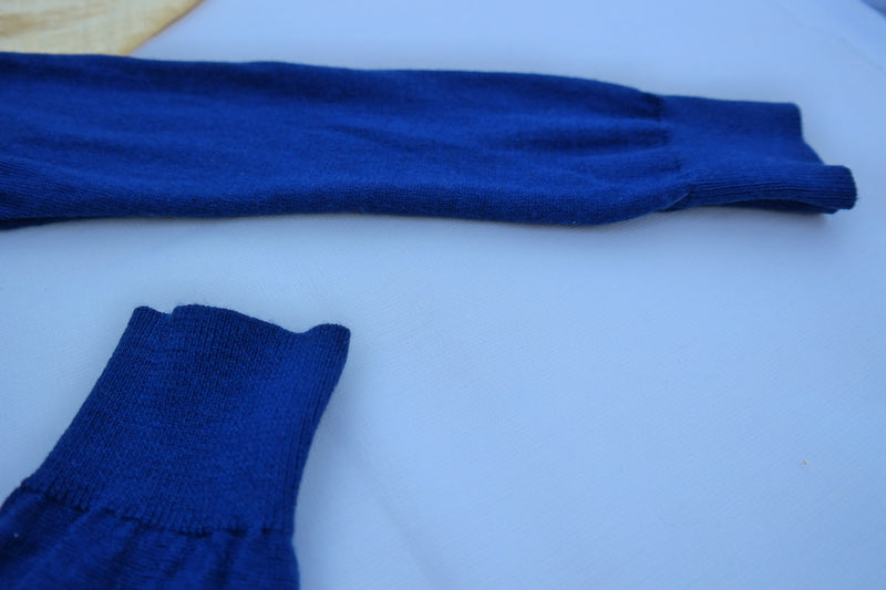 Leggings Kleinkinder 98/104 aus 100% Upcycling Wolle in Kornblumenblau - Jawoll Baby