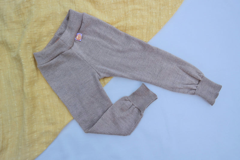 Leggings für Kleinkinder 86/92 aus 100% Upcycling Wolle in Beige