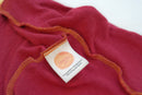 Sonnenhut Baby KU 42-45 mit Nackenschutz aus 100 % Upcycling Wolle verschiedene Größen in Himbeerrot