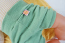 Kurze Hose Shorts für Babys 62/68 aus 100 % Upcycling Wolle in Pistaziengrün - Jawoll Baby