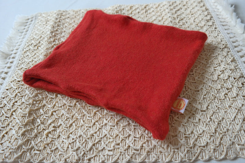 Loop for toddlers children made of upcycled silk &amp; cashmere in rust red