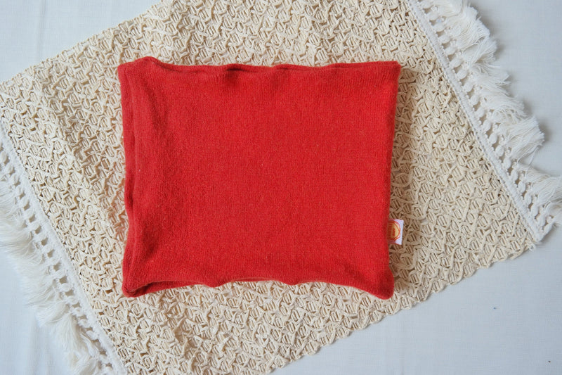 Loop for toddlers children made of upcycled silk &amp; cashmere in rust red