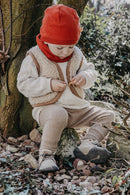 Mitwachs-Hose für Babys 74/80 aus Upcycling-Wolle in Pastellila