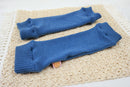 Beinstulpen für Babys 6-12M aus Upcycling Wolle & Kaschmir in Taubenblau