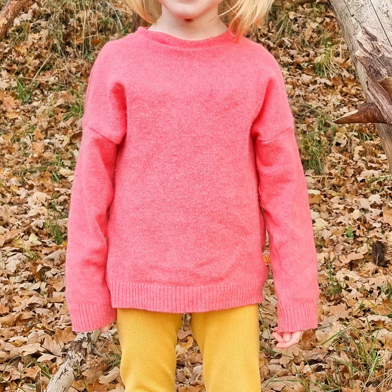 Pullover für Kleinkinder Kinder 110/116 aus 100% Upcycling Kaschmir in Rostrot