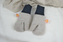 Handschuhe Fäustlinge für Kinder 3-5 J aus Upcycling & Wolle in Beige und Dunkelgrau - Jawoll Baby