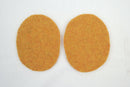 1 Paar Wollwalk Flicken Patches Upcycling-Wolle zum Wollkleidung reparieren in Senfgelb Oval-Form - Jawoll Baby