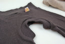 Cowboyhose Abhaltehose Chaps Windelfreikleidung für Babys 62/68 aus 100 % Upcycling-Wolle in Schokobraun - Jawoll Baby