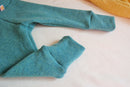 Outdoor pants for toddlers 86/92 made of upcycled wool in mint turquoise