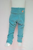 Outdoor pants for toddlers 86/92 made of upcycled wool in mint turquoise
