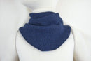 Tuch Schal mitwachsend und wendbar für Kinder aus Upcycling Kaschmir Seide in Gestreift und Dunkelblau