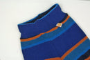 Wollwalk Outdoor-Hose für Kleinkinder 86/92 Upcycling 100% Wolle in Blau Orange gestreift - Jawoll Baby