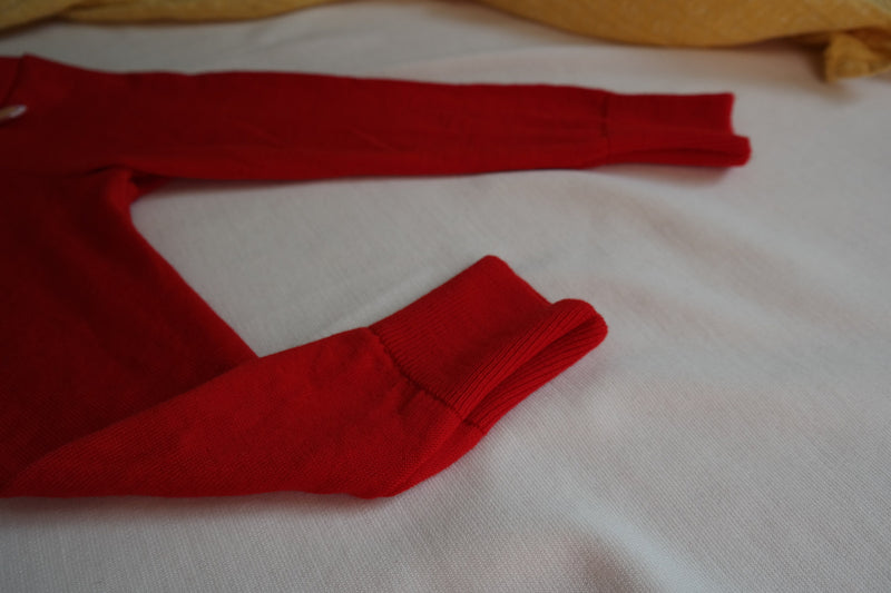 Leggings für Kleinkinder 86/92 aus 100% Upcycling Wolle in strahlend Rot - Jawoll Baby