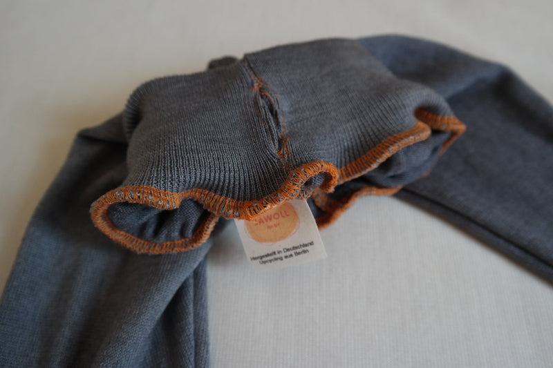 Leggings Kleinkinder 98/104 aus 100% Upcycling Wolle in Grau - Jawoll Baby