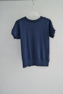 T-Shirt für Kinder 122/128 aus leichter Upcycling Wolle in Dunkelblau - Jawoll Baby