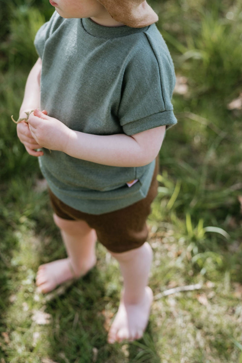 T-Shirt Unisex für Babys und Kinder aus leichter Upcycling Wolle in der Farbe deiner Wahl