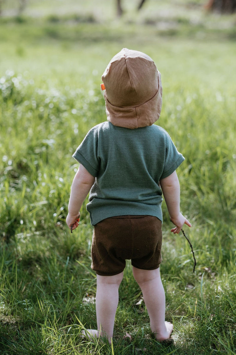 T-Shirt Unisex für Babys und Kinder aus leichter Upcycling Wolle in der Farbe deiner Wahl