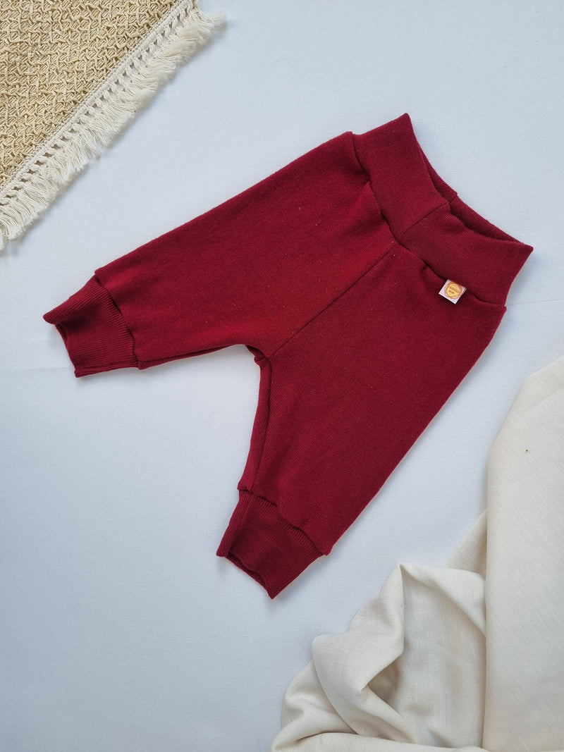 Knickerbocker für Kleinkinder 98/104 aus Upcycling Wolle in Beerenrot