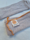 Stulpen für Babys und Kleinkinder aus Upcycling Seide und Kaschmir in Sand Beige - Jawoll Baby