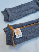 Beinstulpen für Babys 6-12M aus Upcycling Kaschmir in Grau