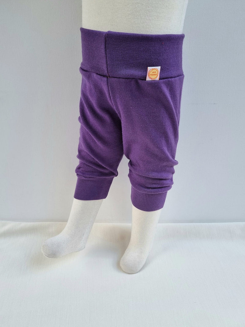 Summer trousers Knickerbockers 86/92 made of upcycled wool in purple