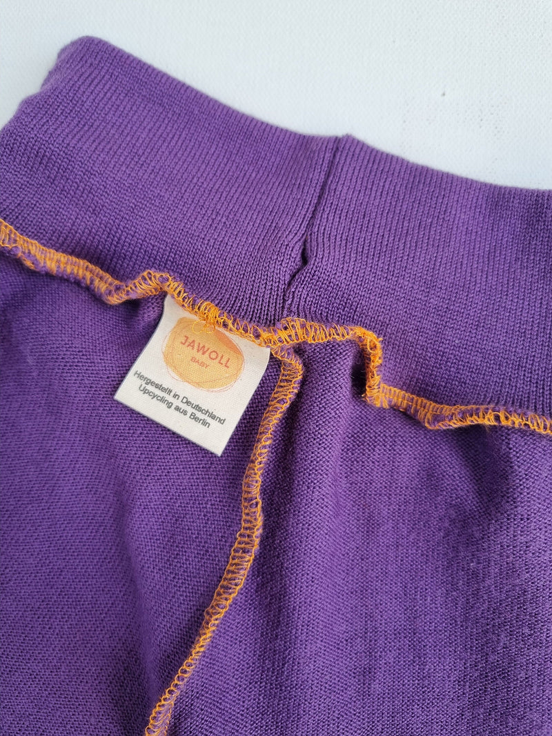 Summer trousers Knickerbockers 86/92 made of upcycled wool in purple