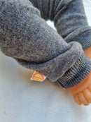 Beinstulpen für Babys 6-12M aus Upcycling Kaschmir in Grau