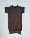 Unisex-Kleid Longshirt 110/116 aus 100% Upcycling Wolle in Braun - Jawoll Baby