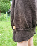 Unisex-Kleid Longshirt 110/116 aus 100% Upcycling Wolle in Braun - Jawoll Baby
