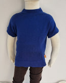 T-Shirt für Babys 86/92 aus leichter Upcycling Wolle in Blau - Jawoll Baby