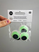 Made by Me • Wackelaugen nachtleuchtend 35mm 4 Stück