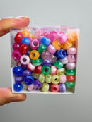 itoshii - Ponii Beads Marmor Regenbogen 9x6mm 400 Stück