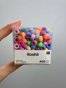 itoshii - Ponii Beads matt Regenbogen 9x6mm 400 Stück