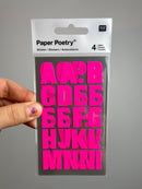 Paper Poetry • Office Sticker Buchstaben 4 Bogen