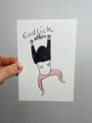 Endlich allein • Postkarte