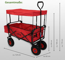 B-Ware Trutzholm Bollerwagen Wagen Handwagen 80 L Gartenwagen Buggy Rot Siehe Text/Foto