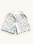 Weiße Denim-Shorts mit Paperbag-Bund Gr.116 | Stella McCartney