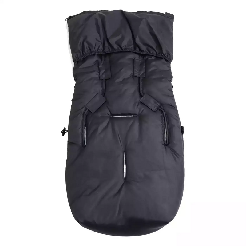 B-Ware Kaiser Hoody 2.0 Fußsack Babyschalenfußsack Schwarz Baby Kapuze Sherpa Fleece