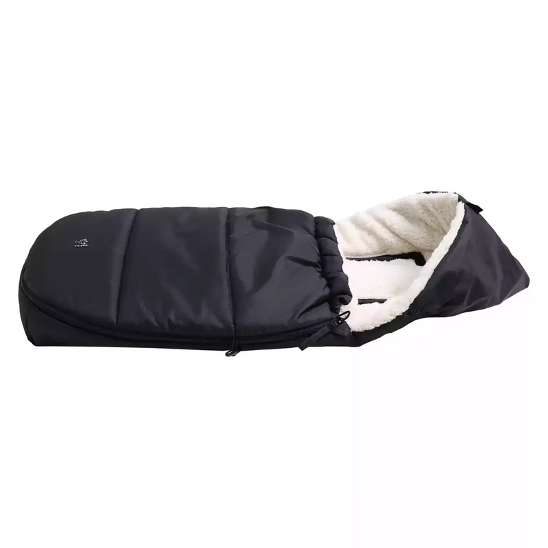 B-Ware Kaiser Hoody 2.0 Fußsack Babyschalenfußsack Schwarz Baby Kapuze Sherpa Fleece