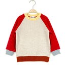 kronjuwel Kaschmirpullover Größe 86/92 beige rot Upcycling