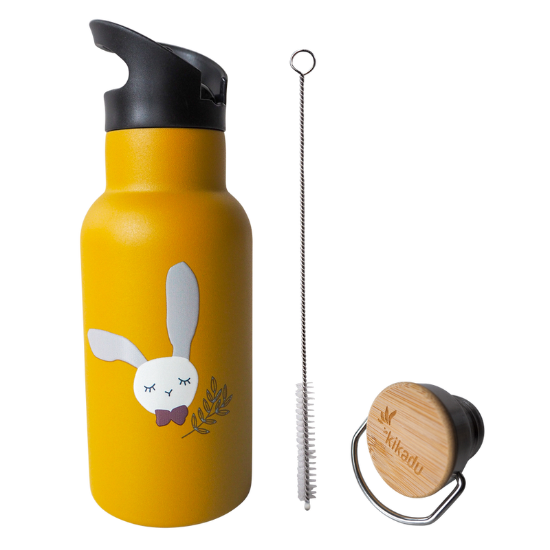 Kikadu Trinkflasche Flasche Hase Getränkebehälter Gelb Kinder Trinkbehälter B-Ware