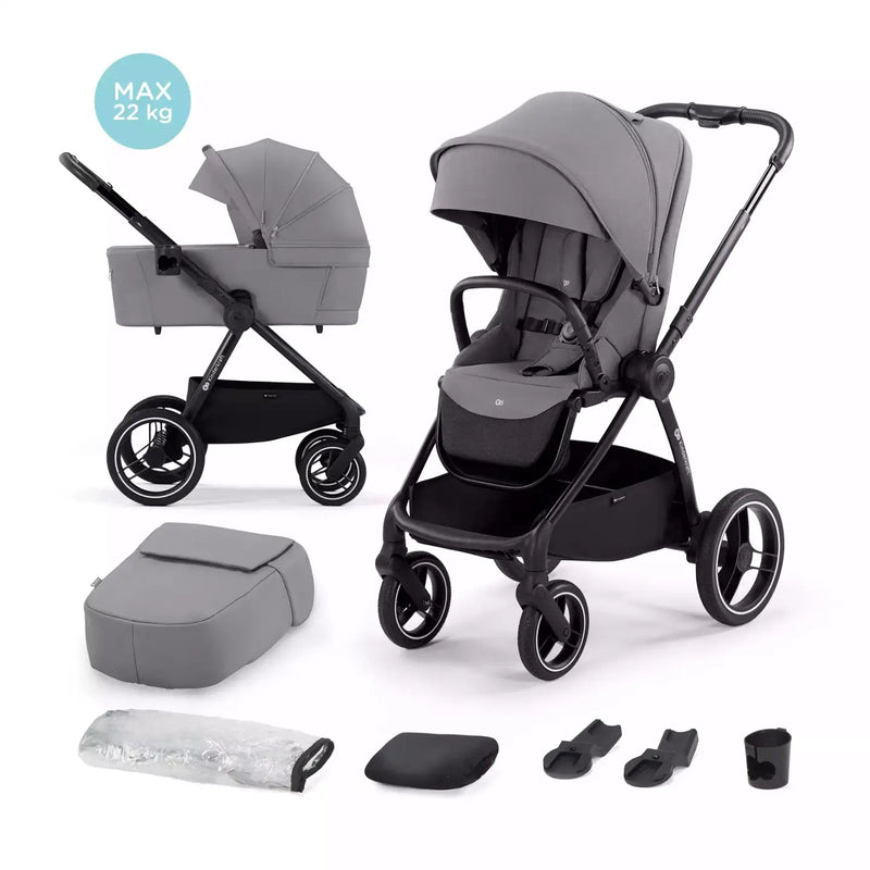 B-Ware Kinderkraft Kinderwagen Buggy Kombikinderwagen Nea 2in1 Platinum Grey Testsieger