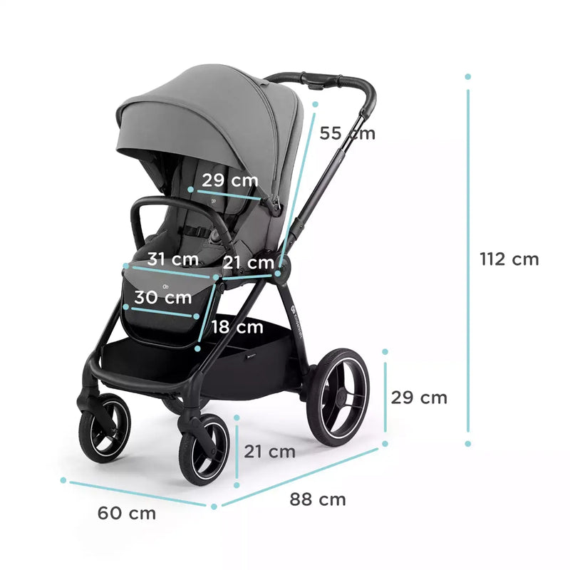 B-Ware Kinderkraft Kinderwagen Buggy Kombikinderwagen Nea 2in1 Platinum Grey Testsieger